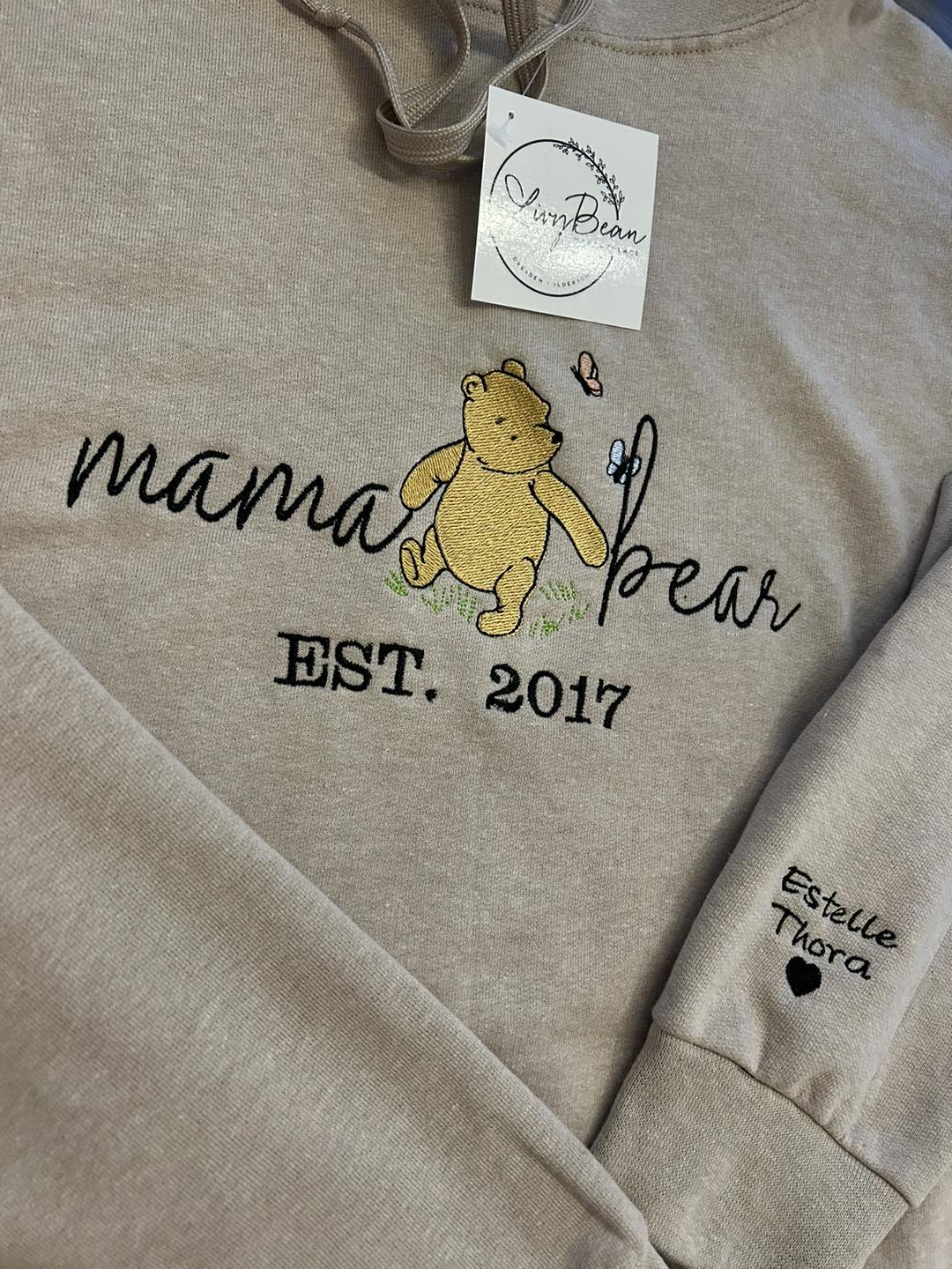 Mama Bear Embroidered Hoodie/Crewneck Sweatshirt