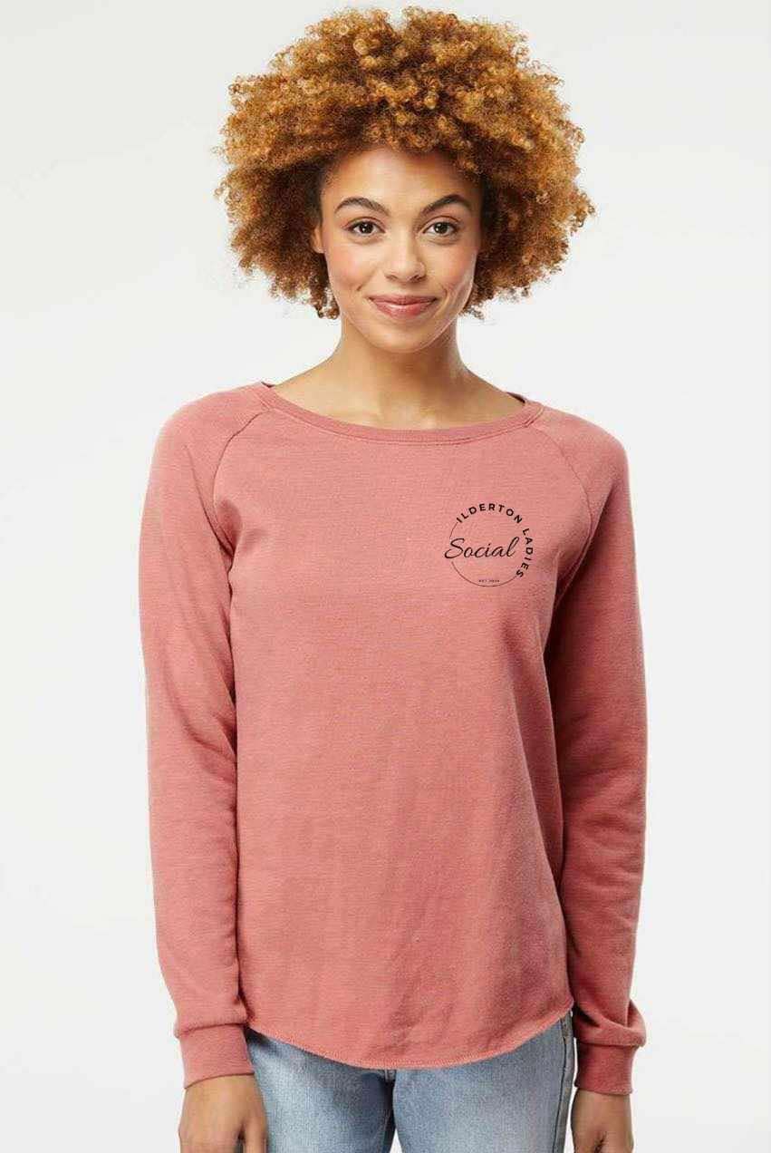 Ilderton Ladies Dusty Pink Branded Crew Neck