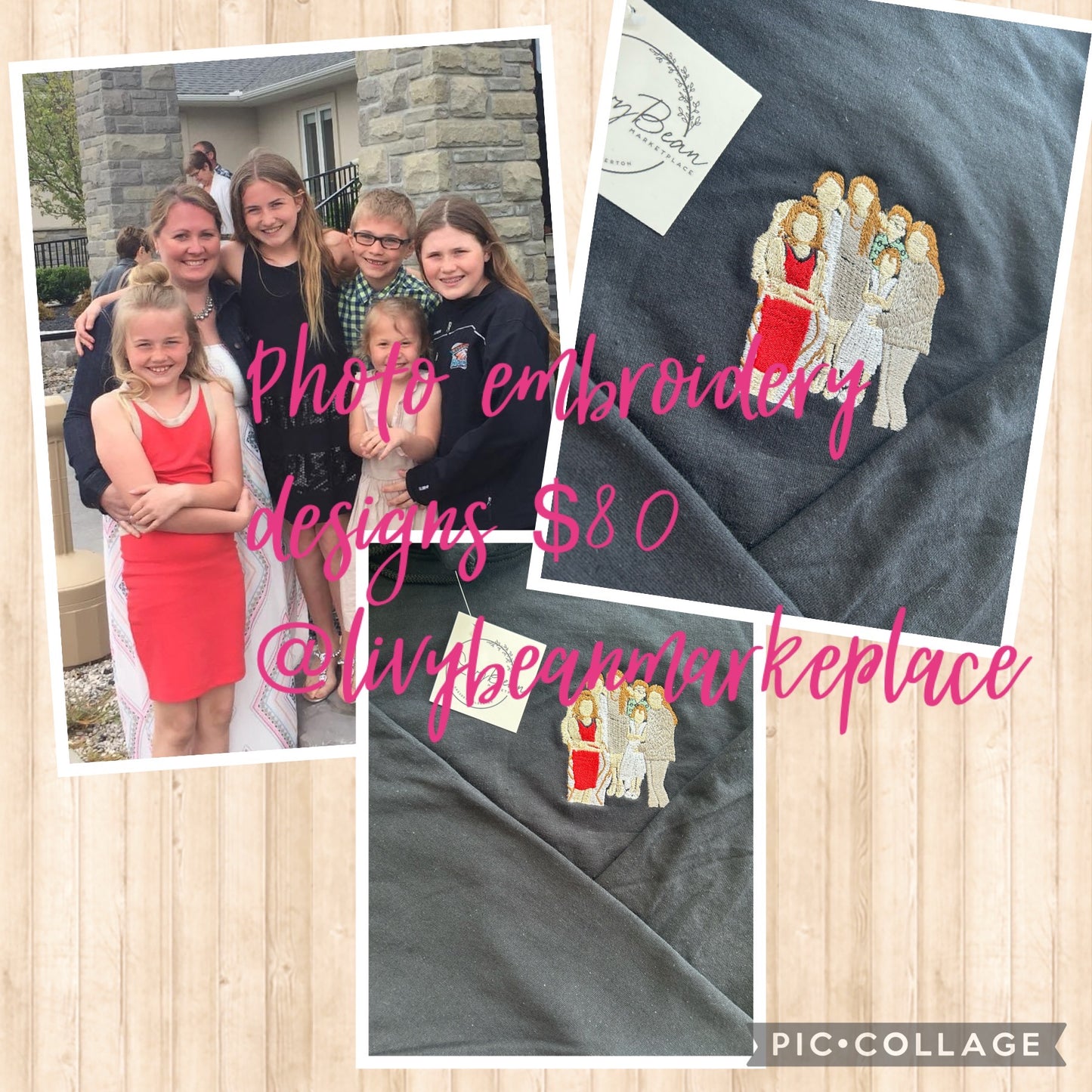 Custom Embroidered Photo Sweatshirt