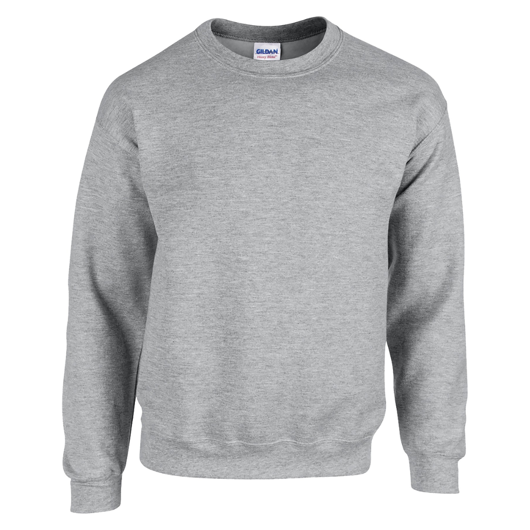 YOUR DESIGN Basic Adult Crew Sweatshirt HTV Print - 8 Colour Options