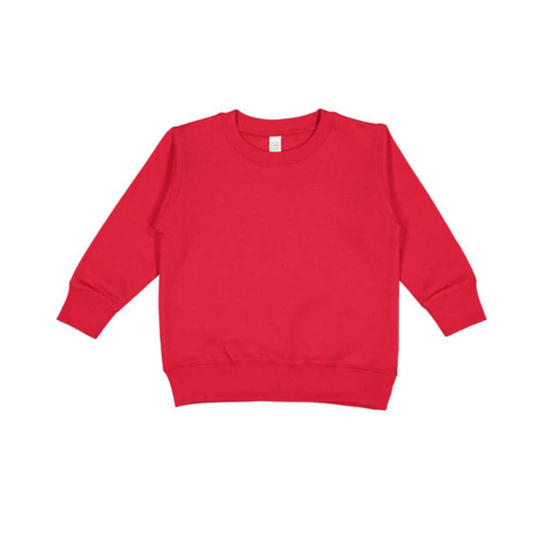 YOUR DESIGN Toddler Crew Sweatshirt HTV Print - 4 Colour Options